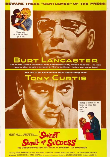 Sweet Smell of Success 1957 Movie POSTER PRINT A2 50s Classic Noir Film Wall Art