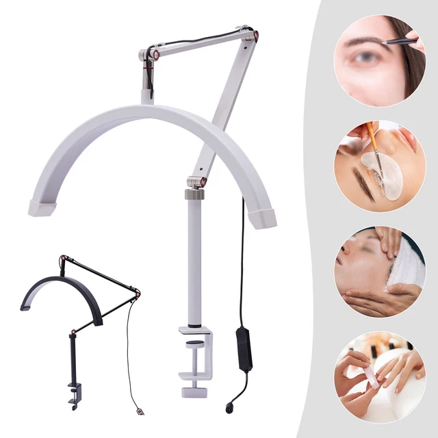Lámpara de media luna con luz LED para pestañas extensión tatuaje salón de belleza NUEVO