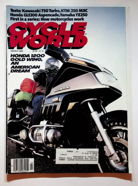 1984 March Cycle World Motorcycle Magazine Honda GL1200 Aspencade Yamaha YZ250