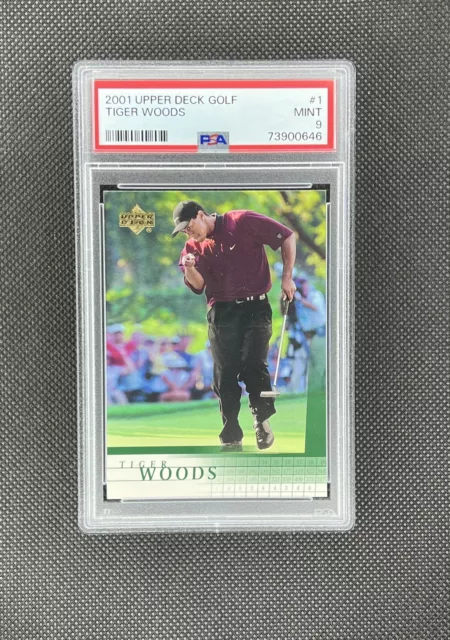 2001 Upper Deck #1 Tiger Woods Rookie Card RC PSA 9 MINT 2001 Upper Deck #1 Tiger Woods Rookie Card RC PSA 9 MINT