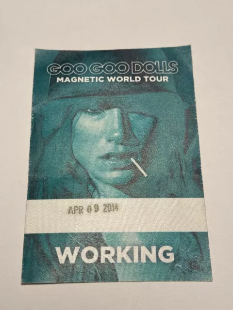 Goo Goo Dolls 2014 Magnetic World Tour Backstage Pass Rare