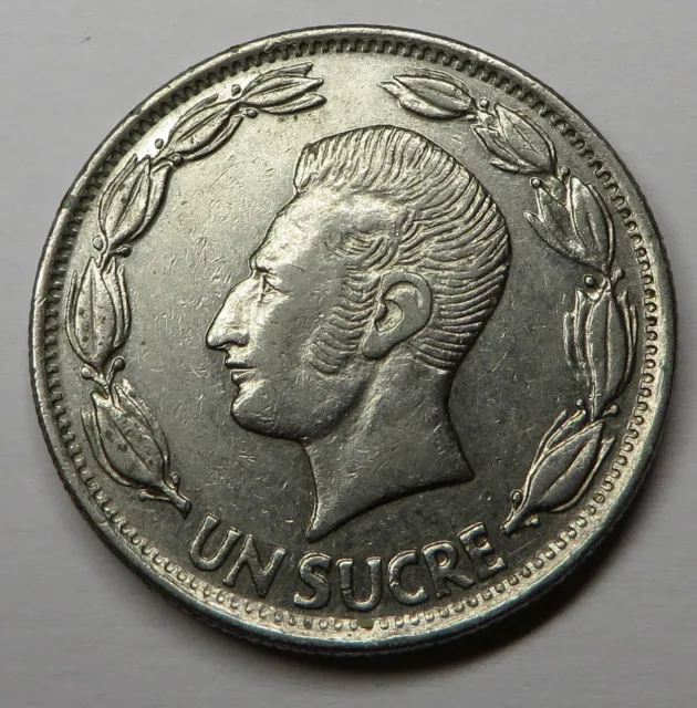 Ecuador Sucre 1970 Nickel Clad Steel KM#78b