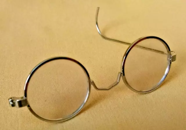 American Doll Molly Glasses Parts Restoration As Is Round Silver Metal Rim Frame