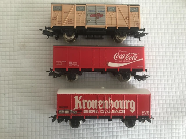 JOUEF et LIMA LOT DE 3 WAGONS DE MARCHANDISE