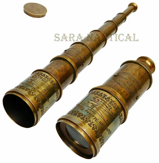 Nautical Brass Old Antique Victorian Marine Telescope Maritime Spyglass 18" Gift