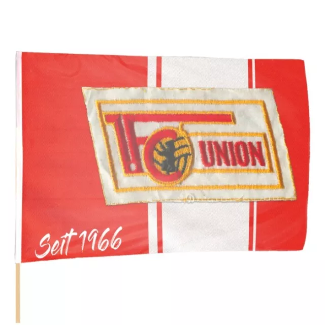 Stockflagge Stockfahne 1.FC Union Berlin seit 1966 - 60 x 90 cm
