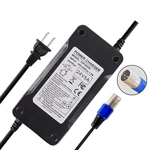 24V 5A Battery Charger, 24BC5000TF-1, Jazzy Charger Adapter for Lakema...