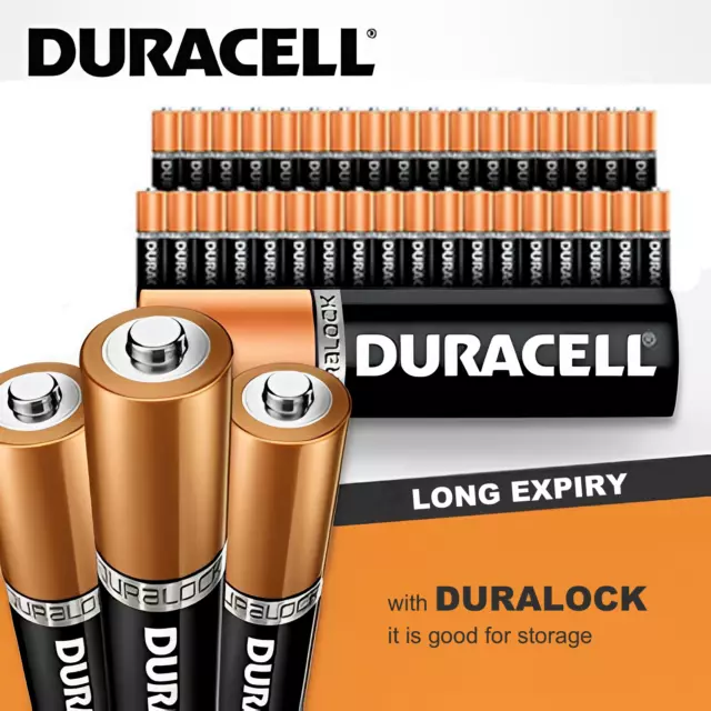 Genuine Duracell AA AAA Battery Coppertop Alkaline Batteries 30 36 60 72