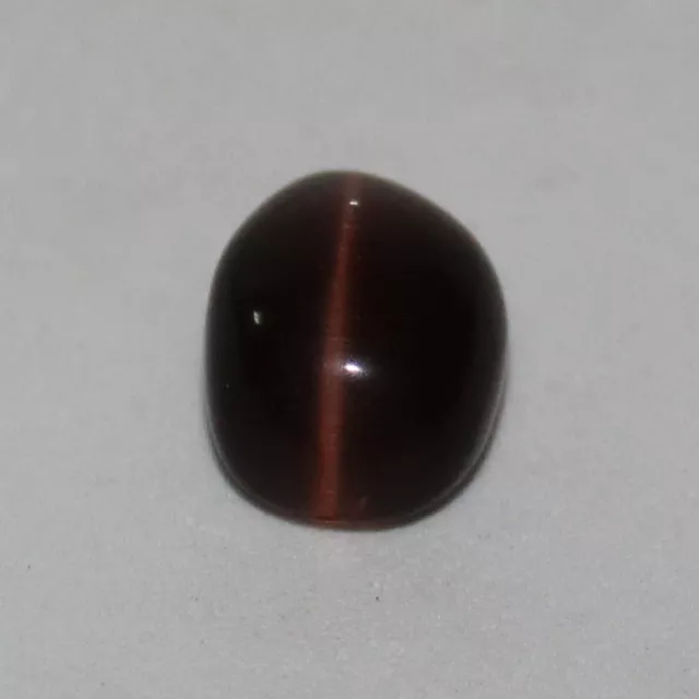 10,10 carati marrone naturale crisoberillo occhio di gatto cabochon sottile ovale pietra preziosa 2