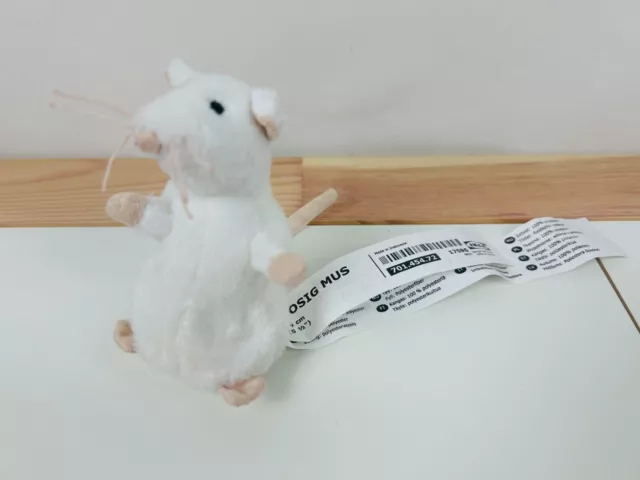 IKEA weiße Maus GOSIG MUS kleines Plüschtier!