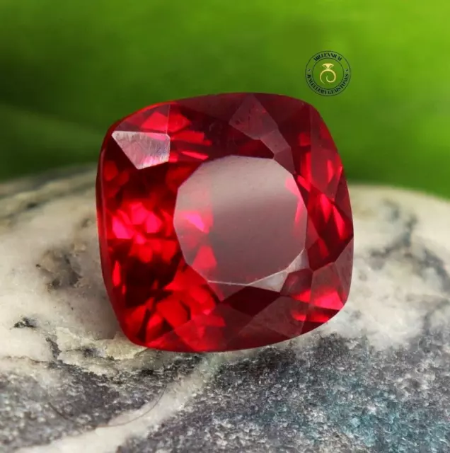 Exclusive 15.40 Ct GIE Certified Natural Burma Red Ruby Round Cut Loose Gemstone