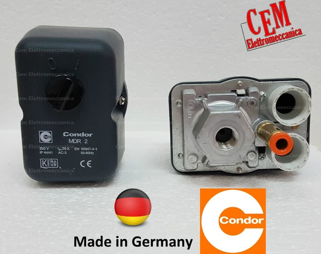 Pressostato Condor MDR 2 monofase per compressore Abac Fini Dari Ceccato aria Pressostato Condor MDR 2 monofase per compressore Abac Fini Dari Ceccato aria