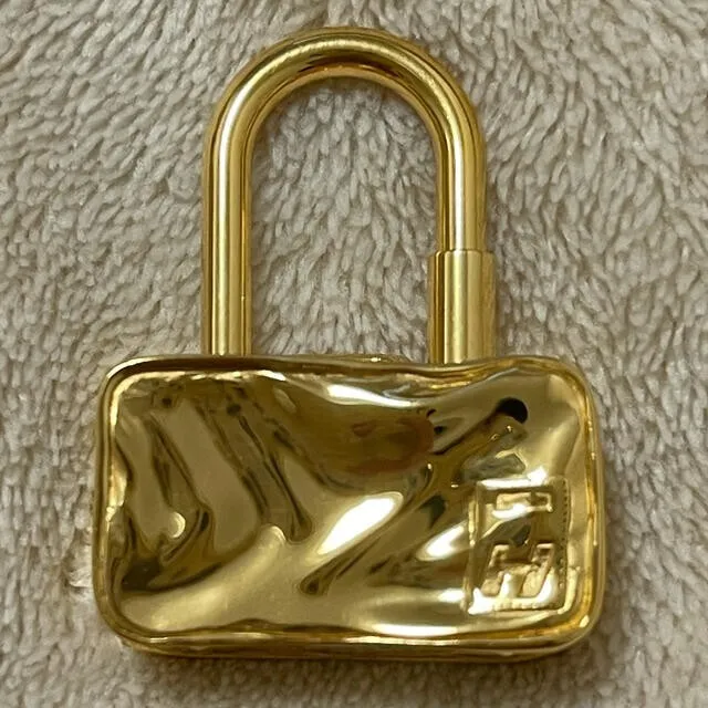 Hermes Trunk Motif Cadena Key Charm Gold Bag Limited Padlock Authentic Box 2009