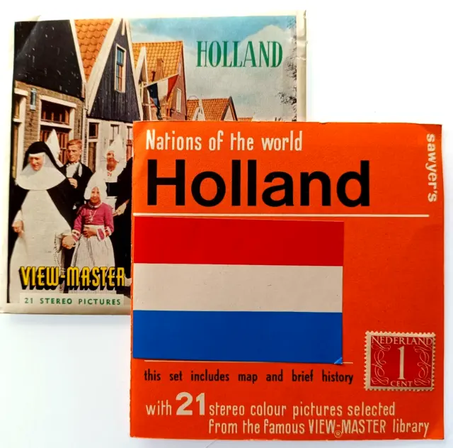 3x VIEW MASTER 3D REEL ⭐ HOLLAND ⭐ © 1960, Stereo Bildscheiben B374-D