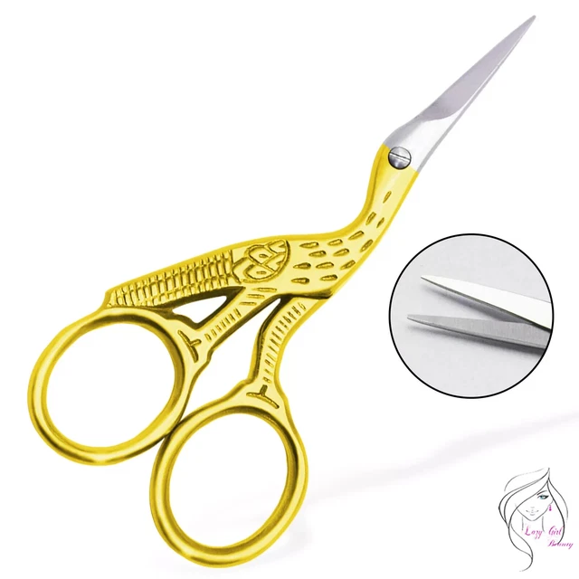 Swift Edge Stainless Steel Stork Embroidery Scissors – Small Bird Sewing Craft Tool, 4-Inch Blade, Right-Handed