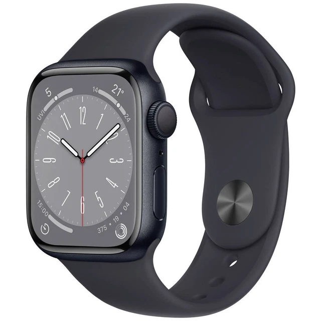 Apple Watch Series 8 GPS 41 mm Aluminiumgehäuse Mitternacht Sport Band