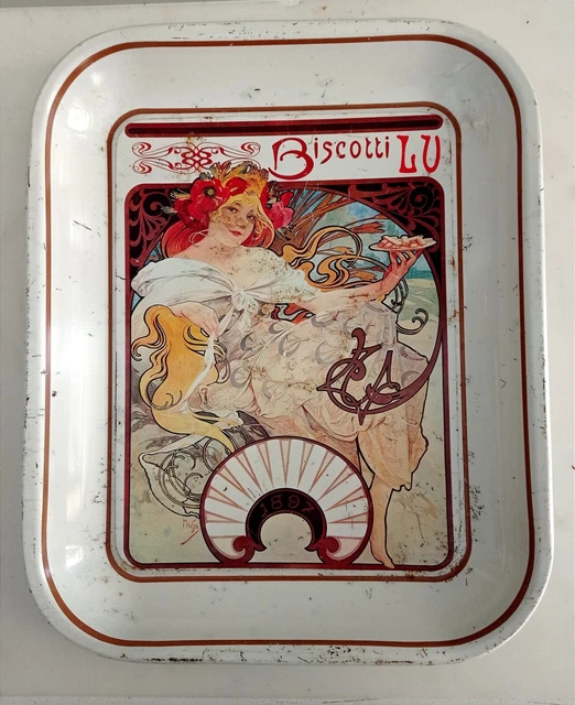 Vassoio Vintage Biscotti LU e altro vassoio