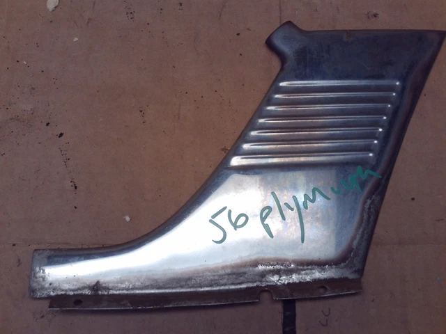 1956 Plymouth Belvedere 2 Door Side Body Rear Window Sail Panel Trim Molding 56