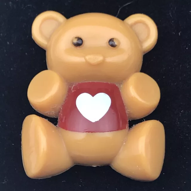 Teddy Bear With Heart Avon Pin Vintage Brooch