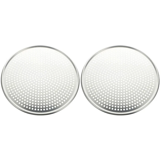 2x Bequem Tragen Beständig Pizza Pan Grill Tablett Für Küche Backen