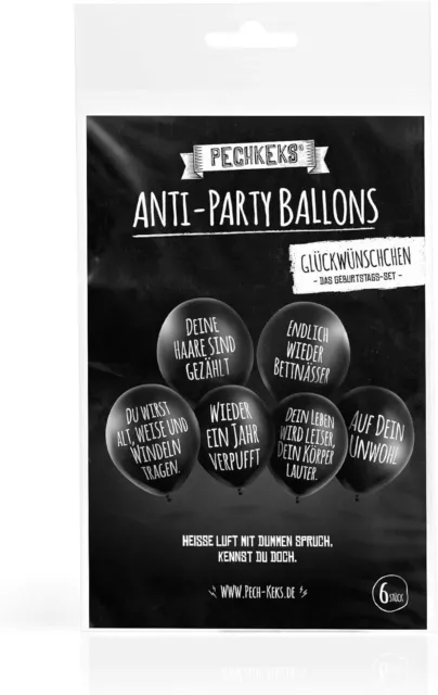 Pechkeks Anti-Party Ballons "GLÜCKWÜNSCHEN SET" 2