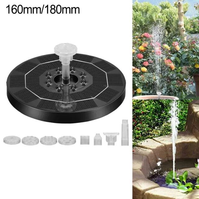8LED Floating Solar Power Water Fountain Pump for Bird Baths and Gardens