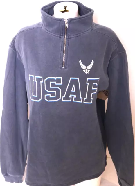 USAF United States Air Force Falcons Blue 84 Blue 1/4 Zip Sweatshirt Women's M