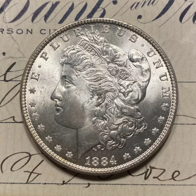 ✯1884 GEM BU Morgan Silver Dollar MS ✯ 1 Choice Mint UNC From Roll Estate Lot ✯