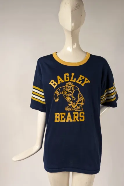 Vintage 1970’S Barley Bears Poly Cotton Sports Tshirt Shirt