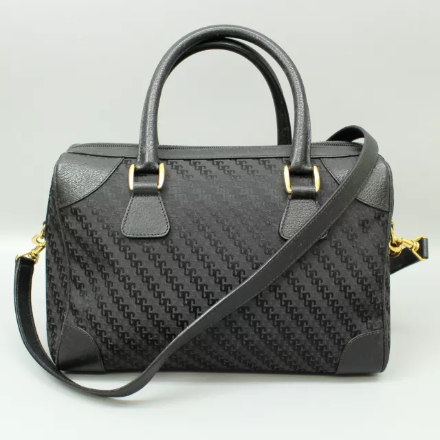 GUCCI Signature Pattern Canvas Hand Bag Shoulder Purse Black 000 58 0233 JUNK GUCCI Signature Pattern Canvas Hand Bag Shoulder Purse Black 000 58 0233 JUNK