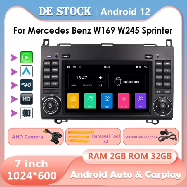 Für Mercedes Benz W639 W906 W169 Sprinter 7" GPS Navi Autoradio + Rückfahrkamera