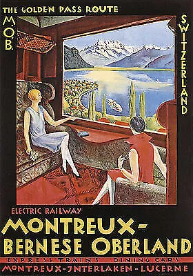 Electric Railway Montreux Bernese Oberland Interlaken Schweiz Plakate A3 269