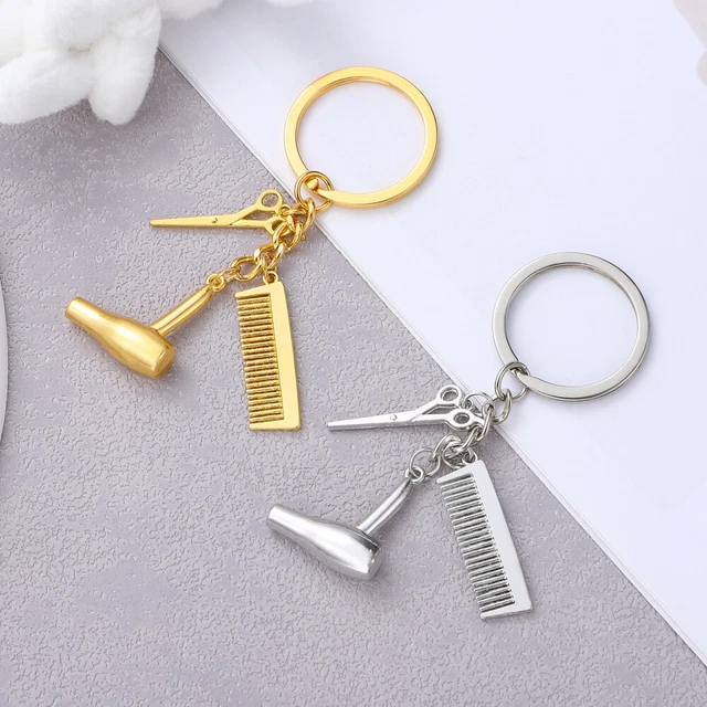 2 PCS Fashion Coiffeur de coiffeur Keychains Coiffeur de coiffure Contrôleurs 7
