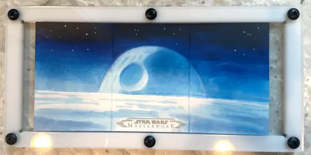 2021 Topps Star Wars Masterwork Triptych Sketch Card 1/1 Death Star! Tim Shinn