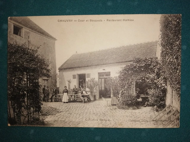 CPA Chauvry Restaurant Mathieu Commerce 95 Val d'Oise