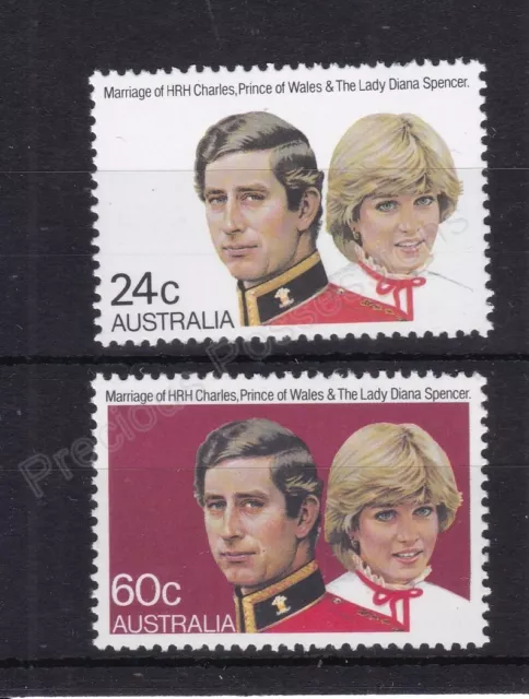 Australia Mnh Mint Stamp Set 1981 Royal Wedding Sg 801-802