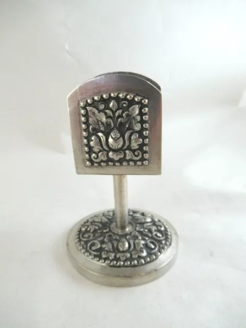 Middle Eastern 800 Silver   Table Matches Holder  -  Matches & Match Box