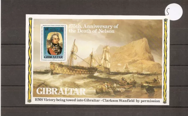Gibraltar 1980 SG441ms NHM 175th Anniversay of the Death of Nelson