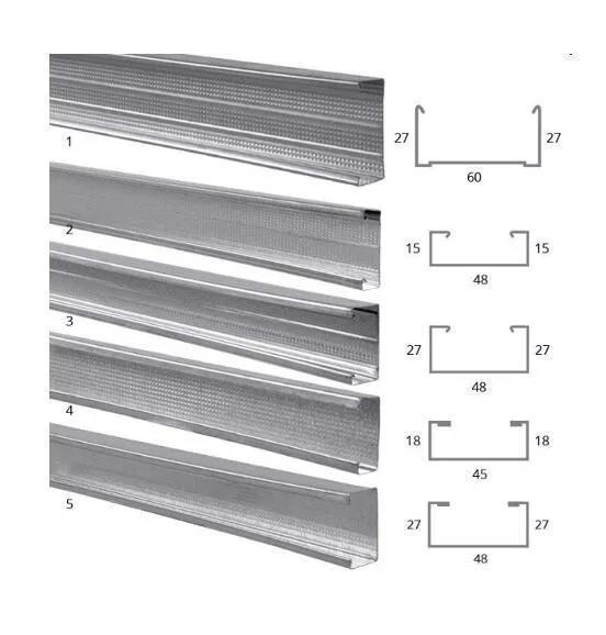 PROFILO ZINCATO CONTROSOFFITTO A C 15x48x15 sp. 6/10 ML.3