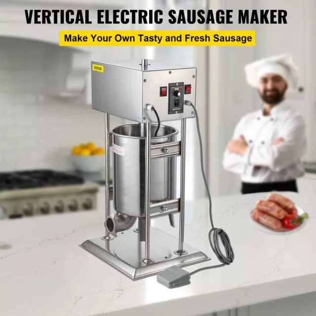 Electric Sausage Filler 25L Maker Stainless Steel Stuffer 110V 250W Tubestuffer