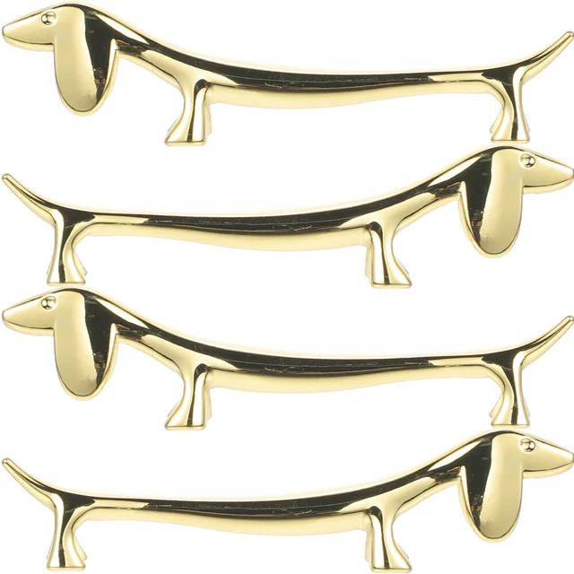 4 un. palillos de metal para descansar acero inoxidable - palillos para descansar bonitos en forma de perro