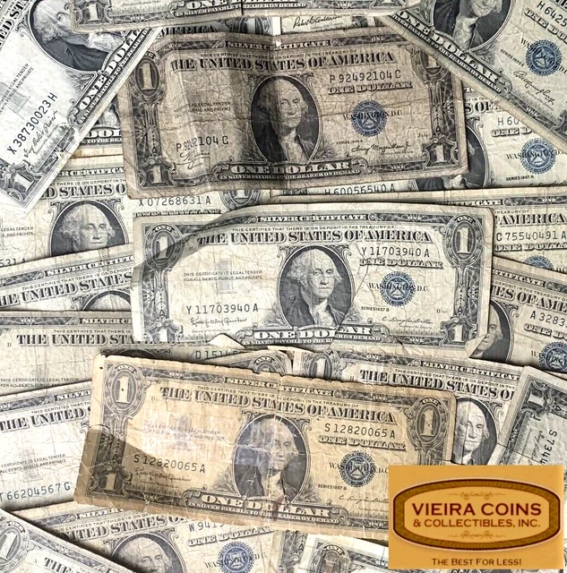 1935-1957 Silver Certificate $1 Blue Seal, Average  Circulated (Lot of 1)-#B1935
