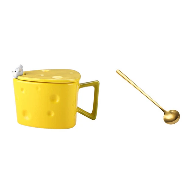 Taza de café con tapa divertida taza de café cerámica amantes de la cerámica