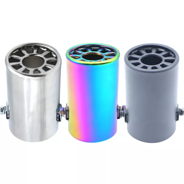 Car Exhaust Pipe Tip Rear Tail Throat Muffler Stainless Steel Accessories