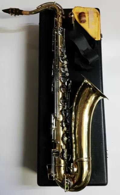 Adolphe Saxophone Bb Tenor 673 by Selmer Brass Body & Hard Case Full Outfit Rare 3