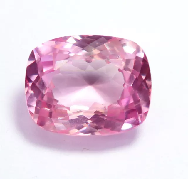 Pierre précieuse naturelle en morganite rose, brillante, propre, non...