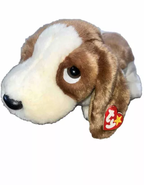 TY  Beanie Buddy Plush Tracker The Basset Hound Dog Plush 1998 Retired 12” Soft