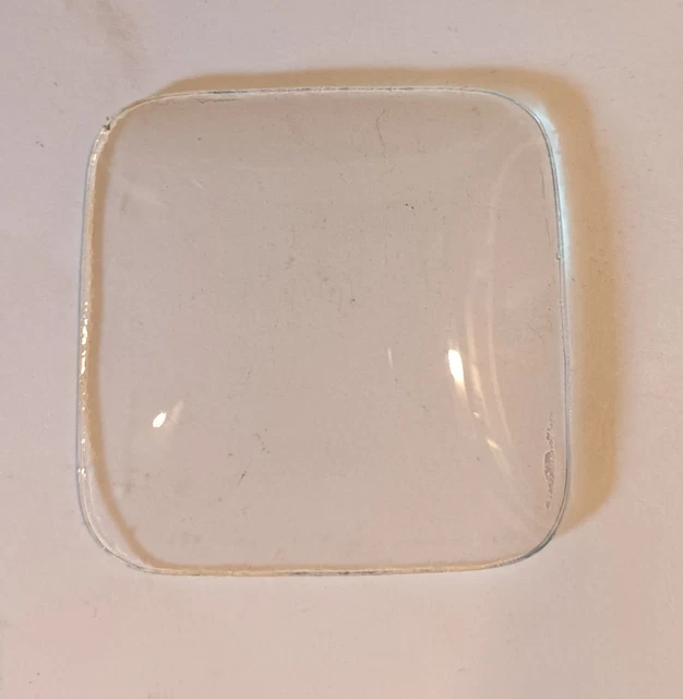 Verre Carré Bombé 55,3 X 55,3 Mm Pour Horloge/réveil/pendule - Pièce Détachée, Occasion, Réf. 1013
