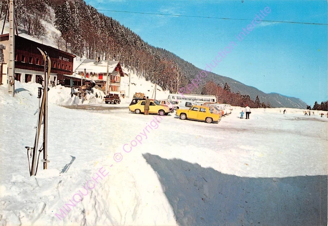 CPM 26420 Col De Rousset Station SPORTS D Winter Restaurant The Rustic Cars