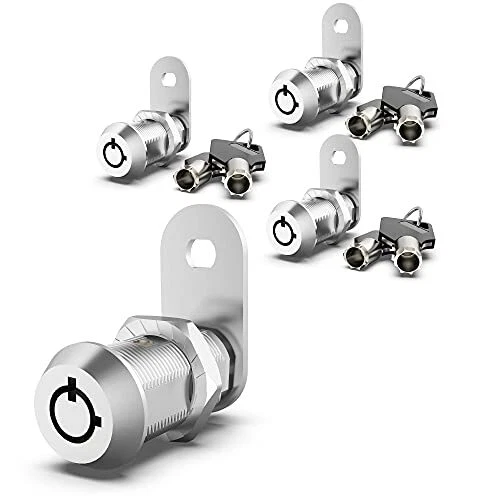 3 Pack Upgraded Cam Lock RV Storage Locks, Keyed Alike 1-1/8 Inch Cabinet Loc...